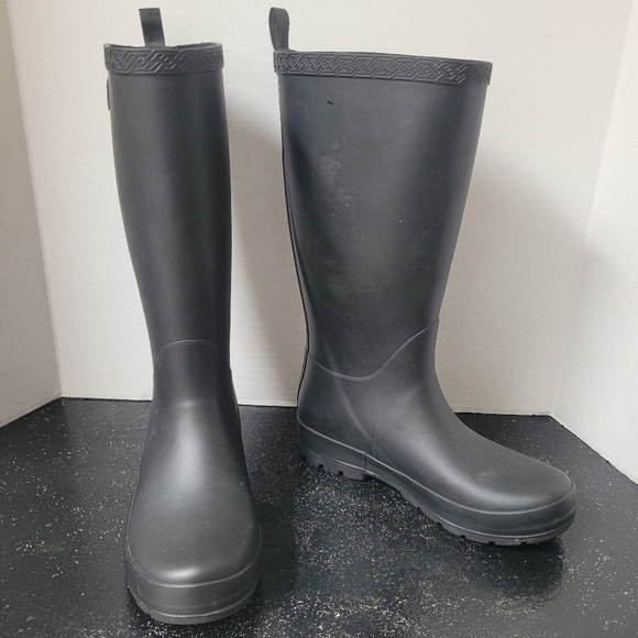 Helly Hansen Madeleine Black Tall Rain Boots - Picture 1 of 7
